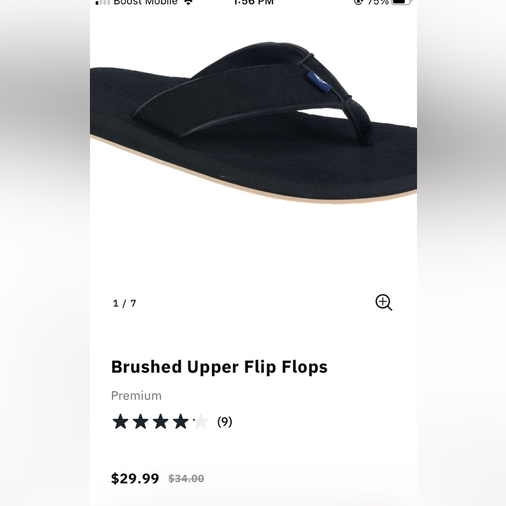 New men’s Dockers brushed topped flip flops